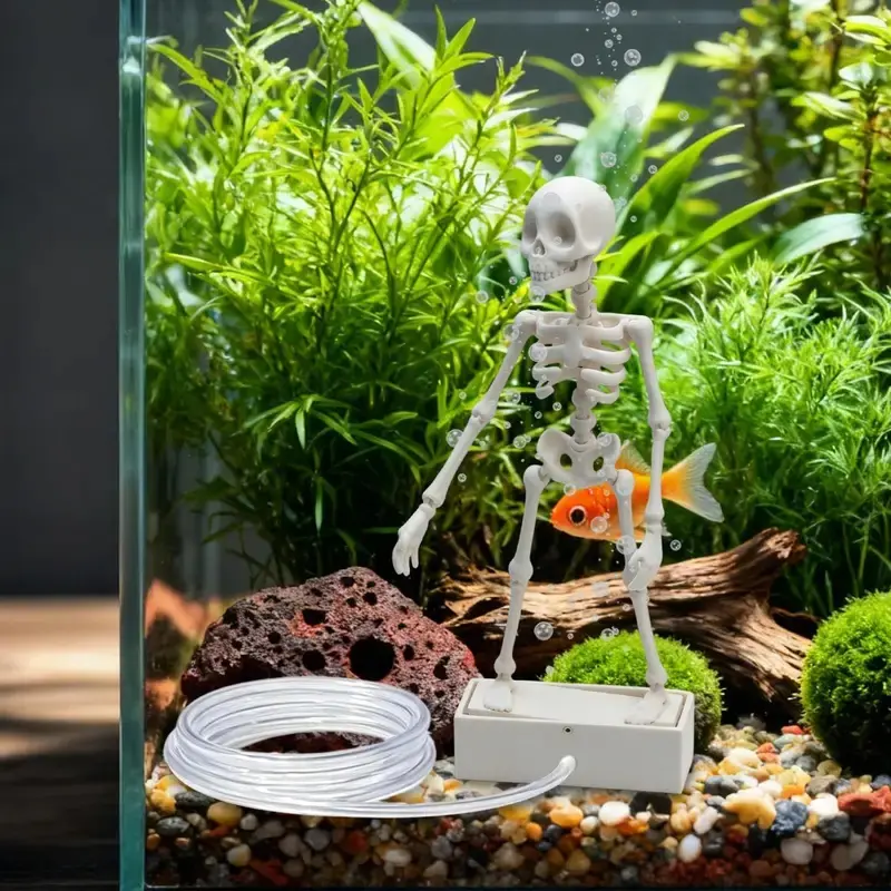 💀 Halloween Limited Edition | Dynamic Skeleton Fish Tank Ornament