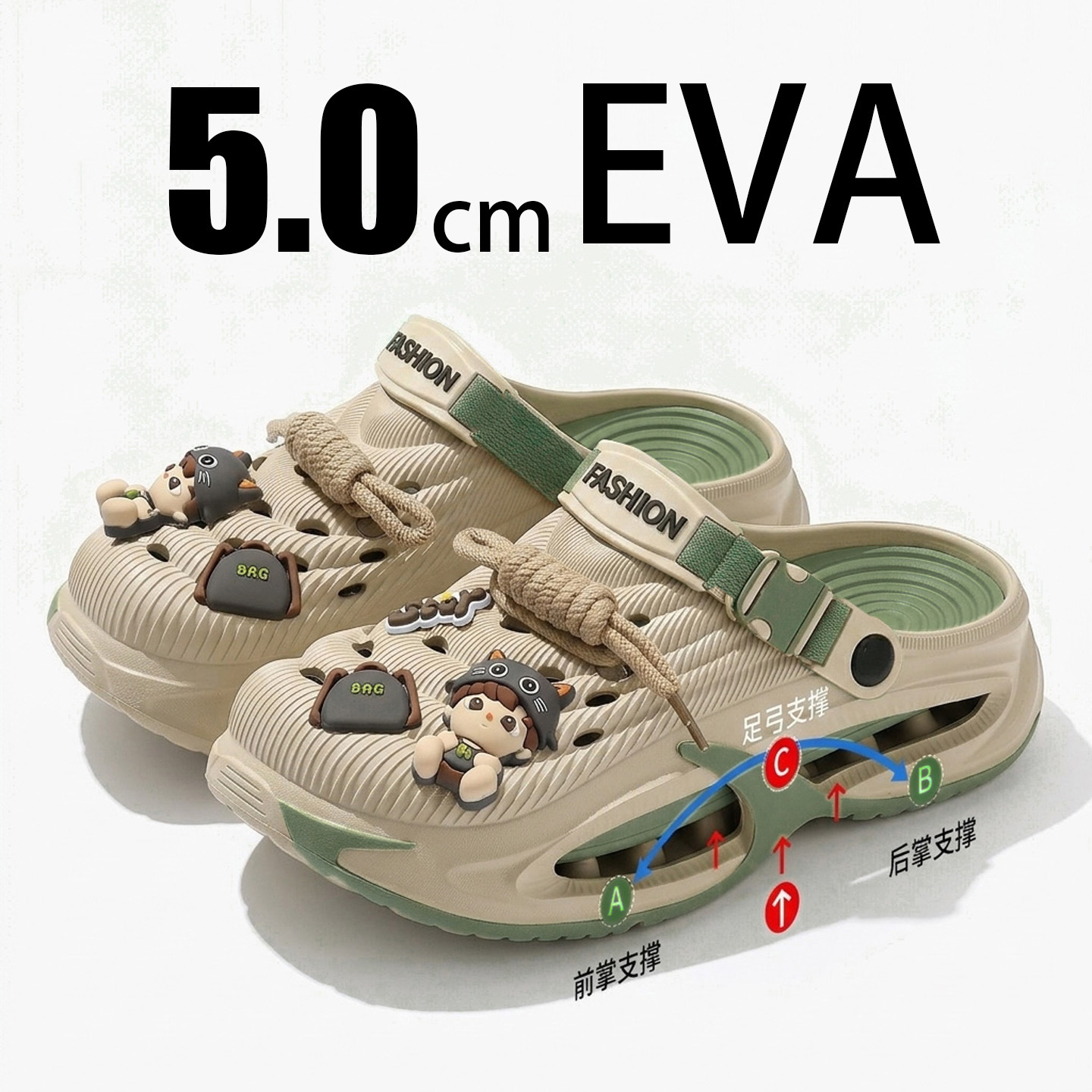 👟Ekskluzywna nowość🌬️ Wielofunkcyjne sandały 2 w 1 – gruba podeszwa EVA, antypoślizgowe, ultralekkie i oddychające🏃♂️
