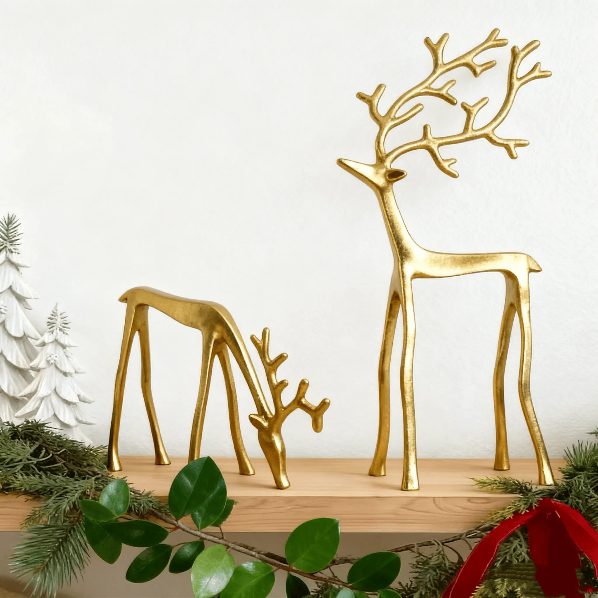 🎅Świąteczne bestsellery🦌Czarne figurki reniferów, dekoracje świąteczne