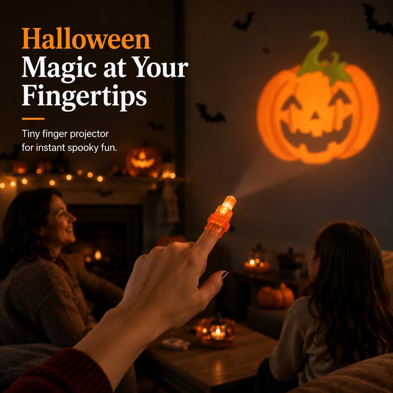 🎃 Halloween ujjprojektor fények – Mini mintázatprojektor