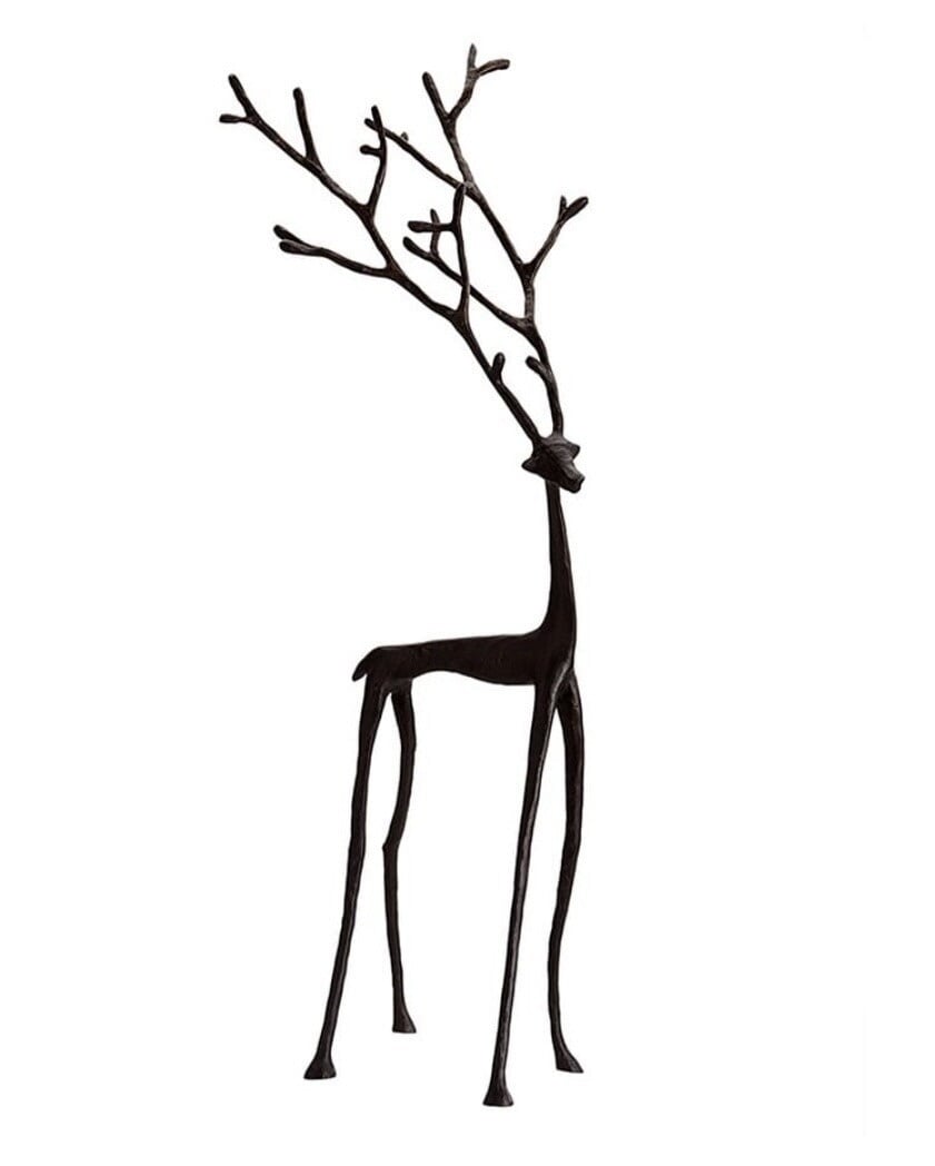 🎅Świąteczne bestsellery🦌Czarne figurki reniferów, dekoracje świąteczne