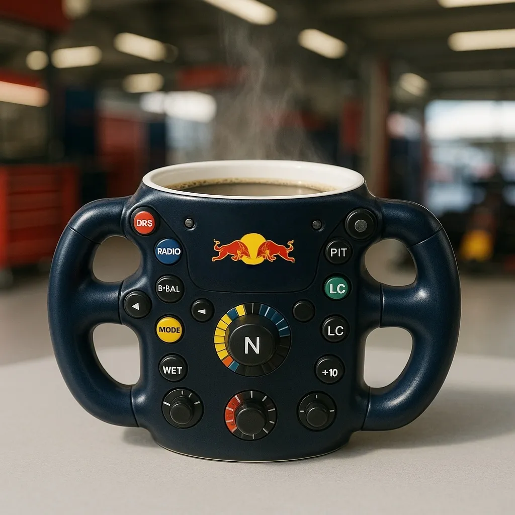 F1 kormánykerék bögre – Teljesítménynövelő dizájn autóverseny-rajongóknak