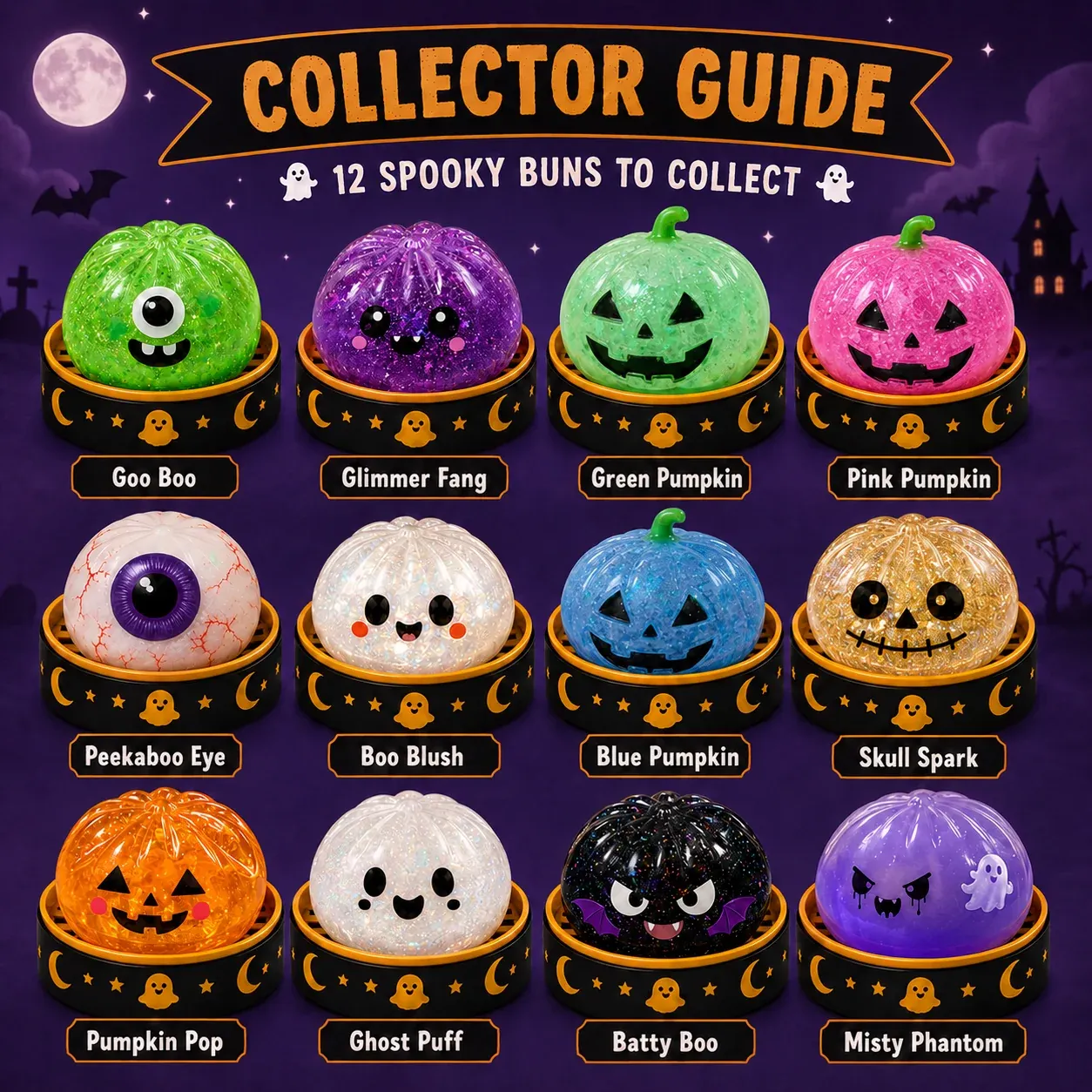 Halloween Gombóc Squishy - Misztikus Vakdoboz
