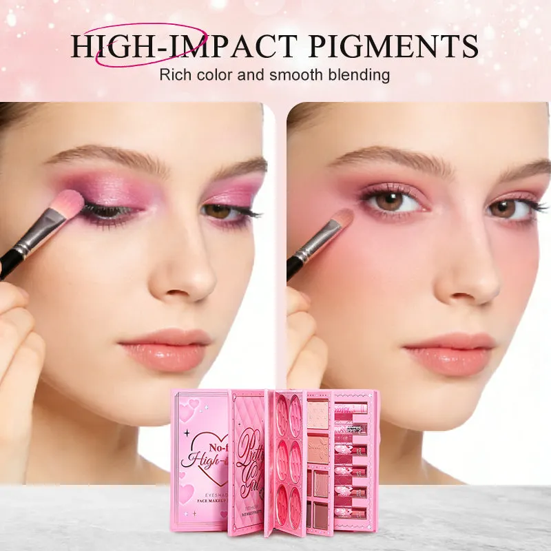 🎉✨️Hihetetlen 70% kedvezmény!💄Sminkesek ajánlásával!👱🏻‍♀️Egyetlen paletta lefedi az összes teljes arc kinézetedet! Mindent az egyben sminkpaletta könyvkészlet