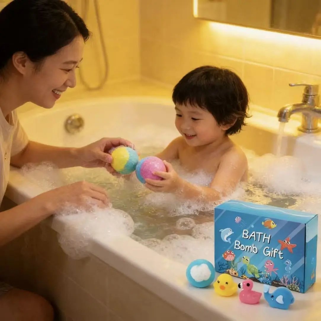 🛁 Gyerek meglepetés fürdőbombák (12 db-os csomag)