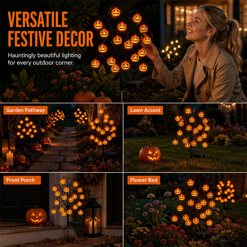 🎃HALLOWEEN NAGY AKCIÓ💞50 000+ DARAB ELADOTT!🦇 50% KEDVEZMÉNY!👻Vízálló Halloween töklámpás napelemes ágfények💀