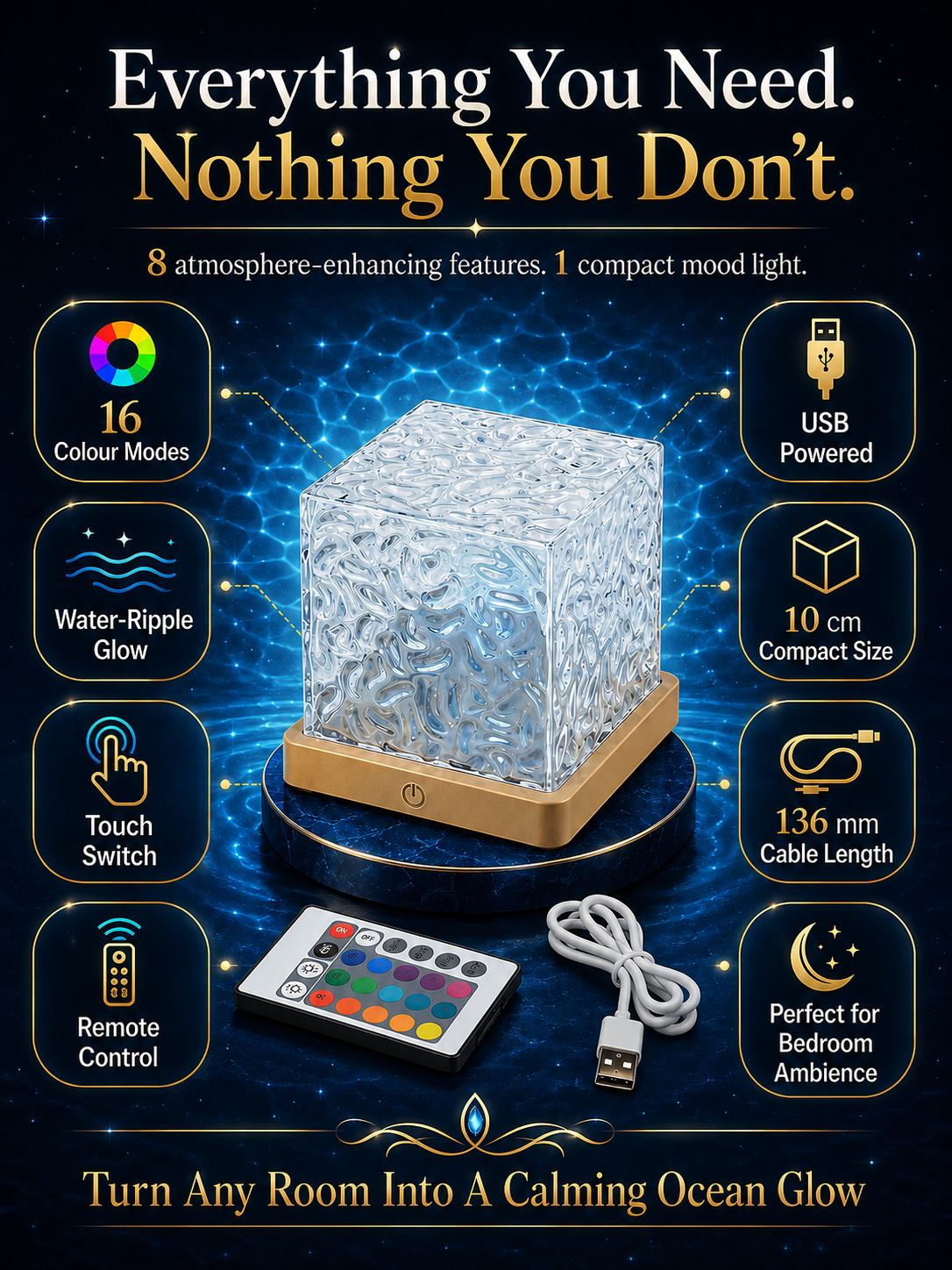 🌊 TURN YOUR CEILING INTO A LIVING OCEAN — AND YOUR ROOM INTO A BREATHTAKING AURORA SKY! 🌌 OceanWave Aurora Projector Light — One Tap Floods Your Space with Rolling Waves, Dreamlike Colours and Mesmerising Light. ✨