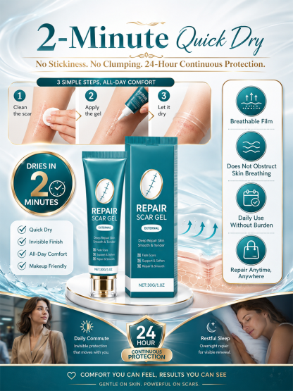 Medical Silicone Scar Repair Gel | Fade Scars & Restore Smooth-Looking Skin
