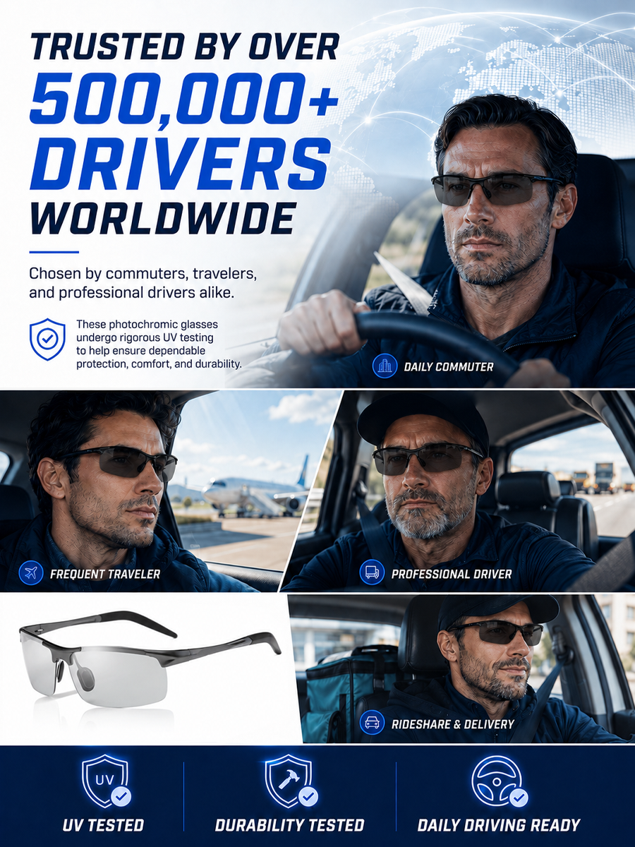 One Pair of Glasses for Day & Night Driving