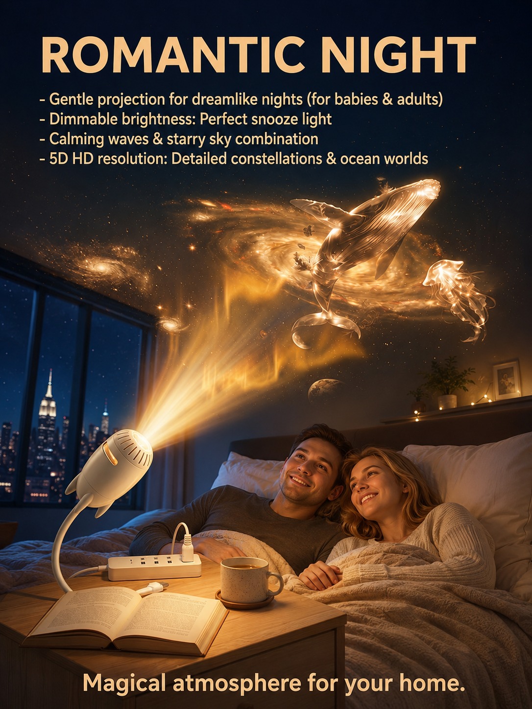 Creative Galaxy Projector⭐In just one second, you can transform your bedroom or car into a 360° dreamlike  Galaxy world🪐