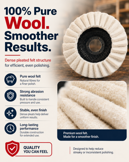 Buy 1 Get 1 Free⚙️ High-Efficiency Polishing Pad – 100% Pure Wool 🐑 Rapid Scratch Repair
