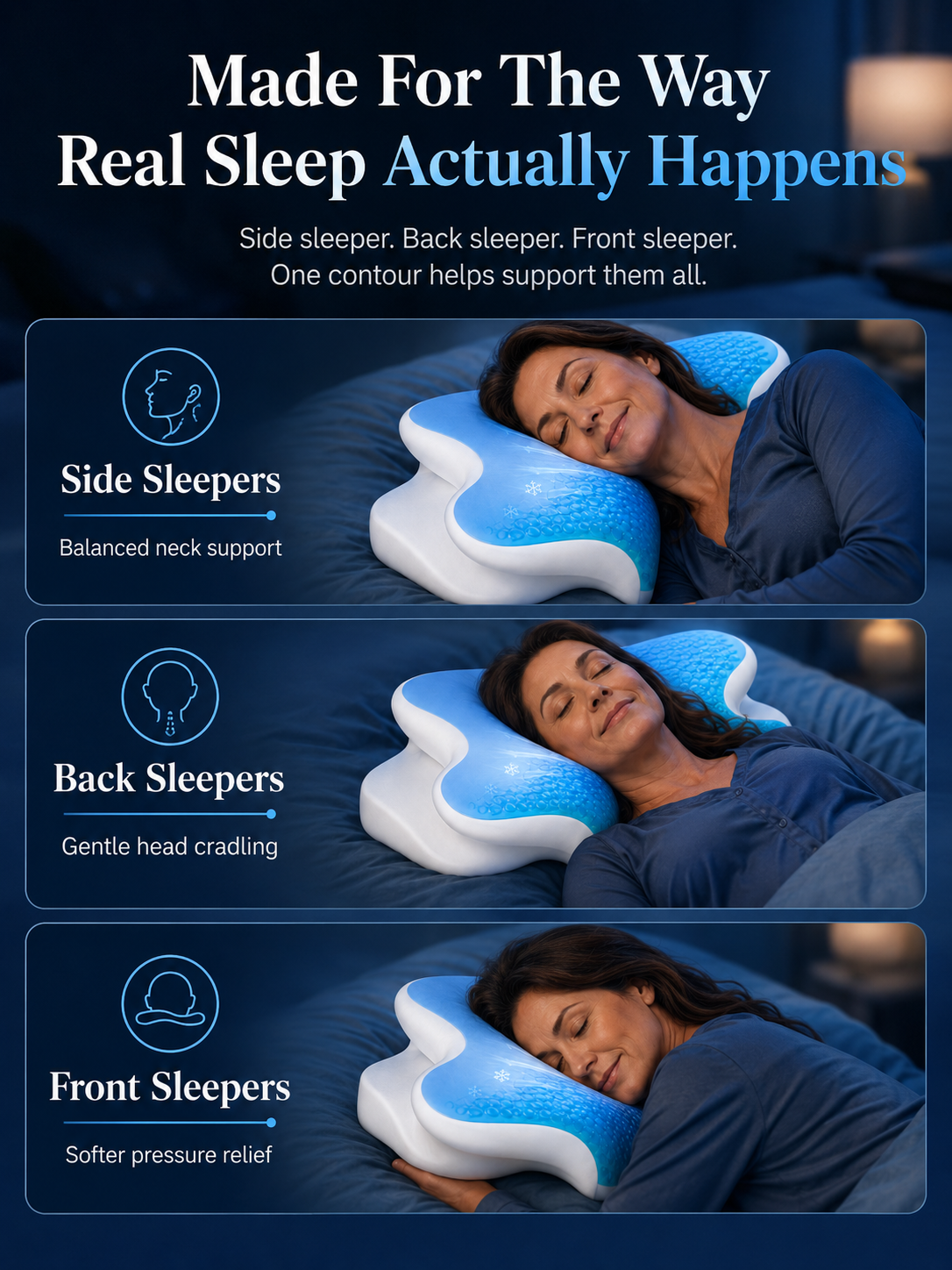 2026 PolarCool™ Gel Cooling Cervical Pillow