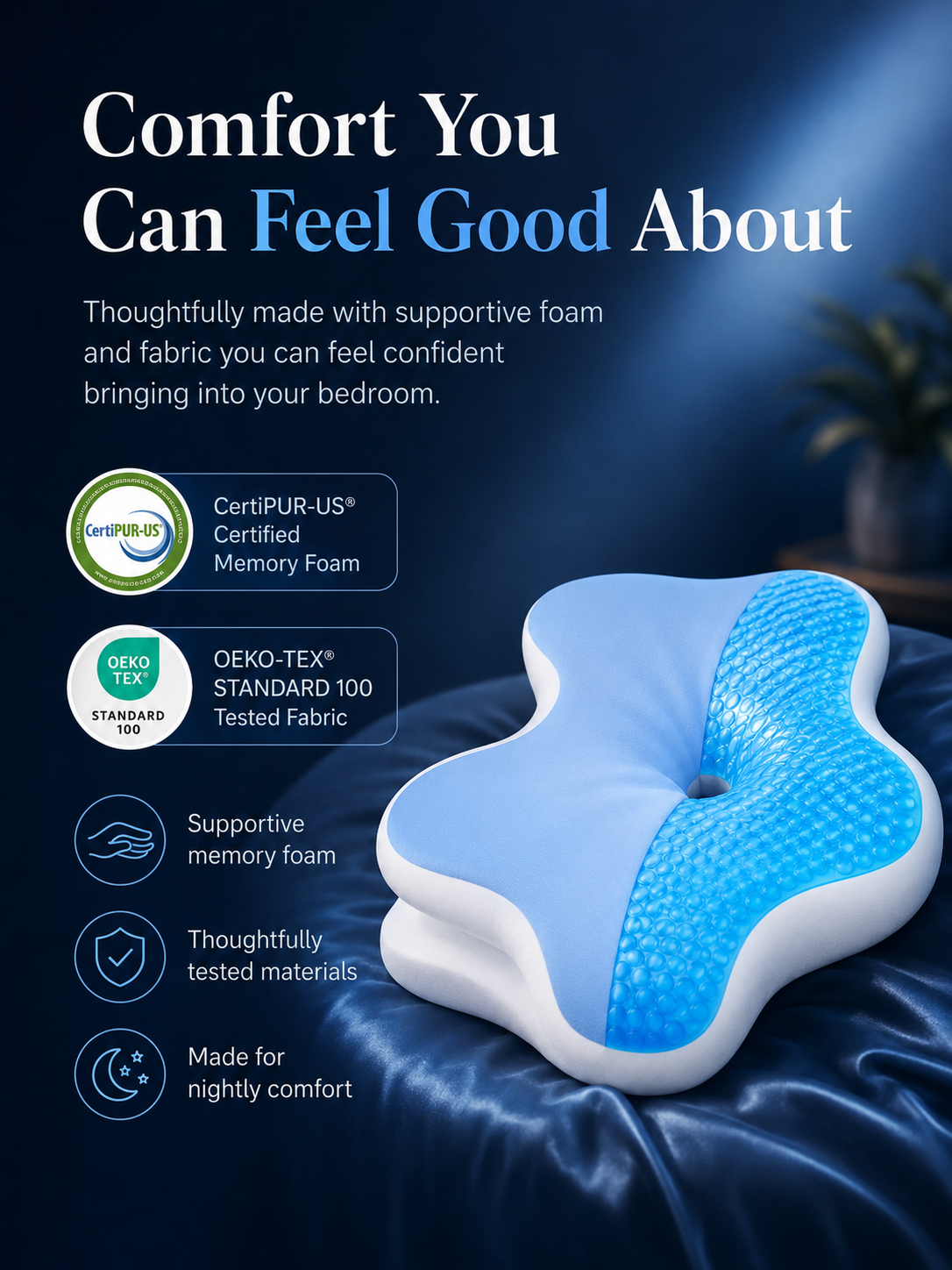 2026 PolarCool™ Gel Cooling Cervical Pillow