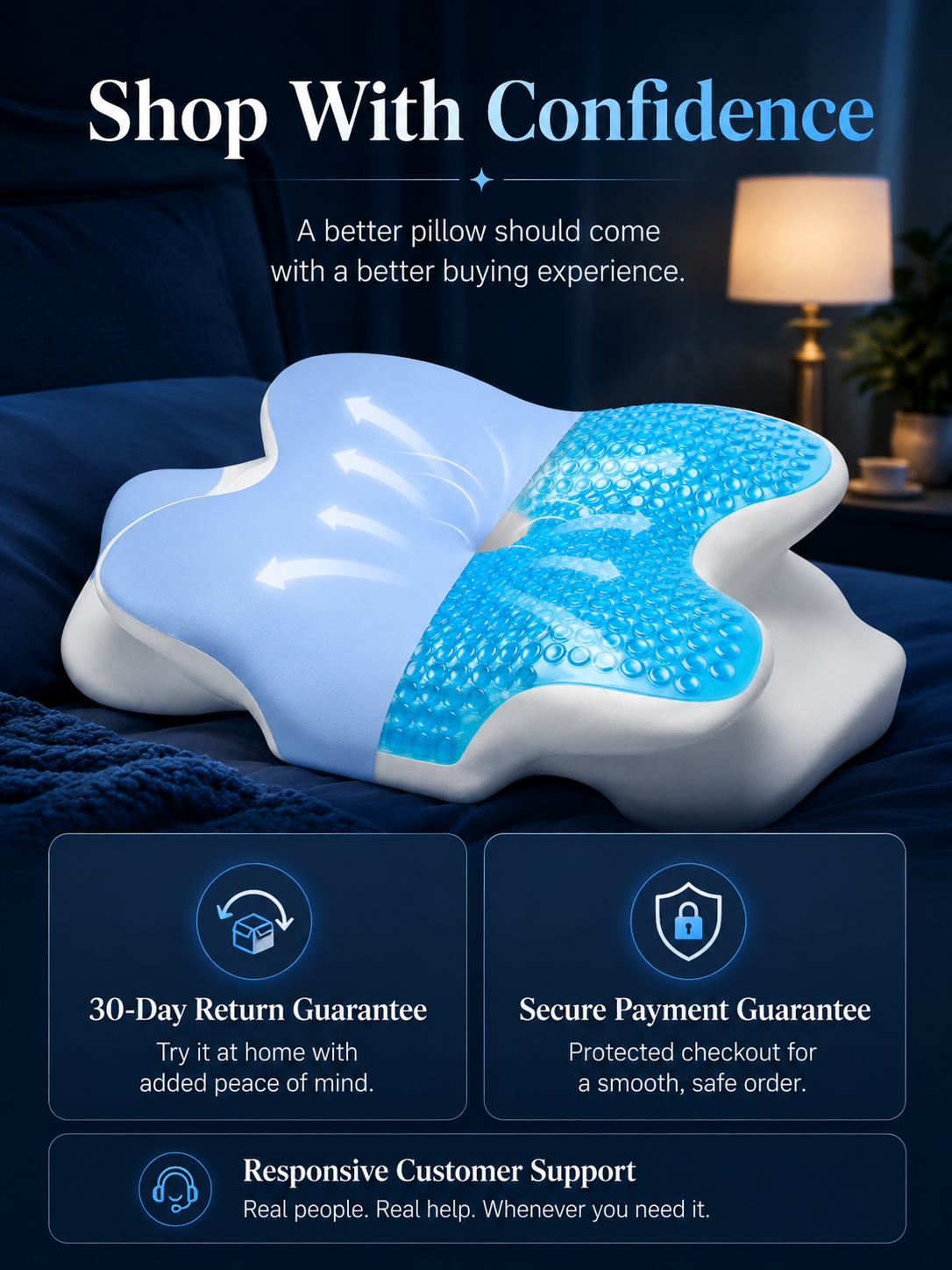 2026 PolarCool™ Gel Cooling Cervical Pillow
