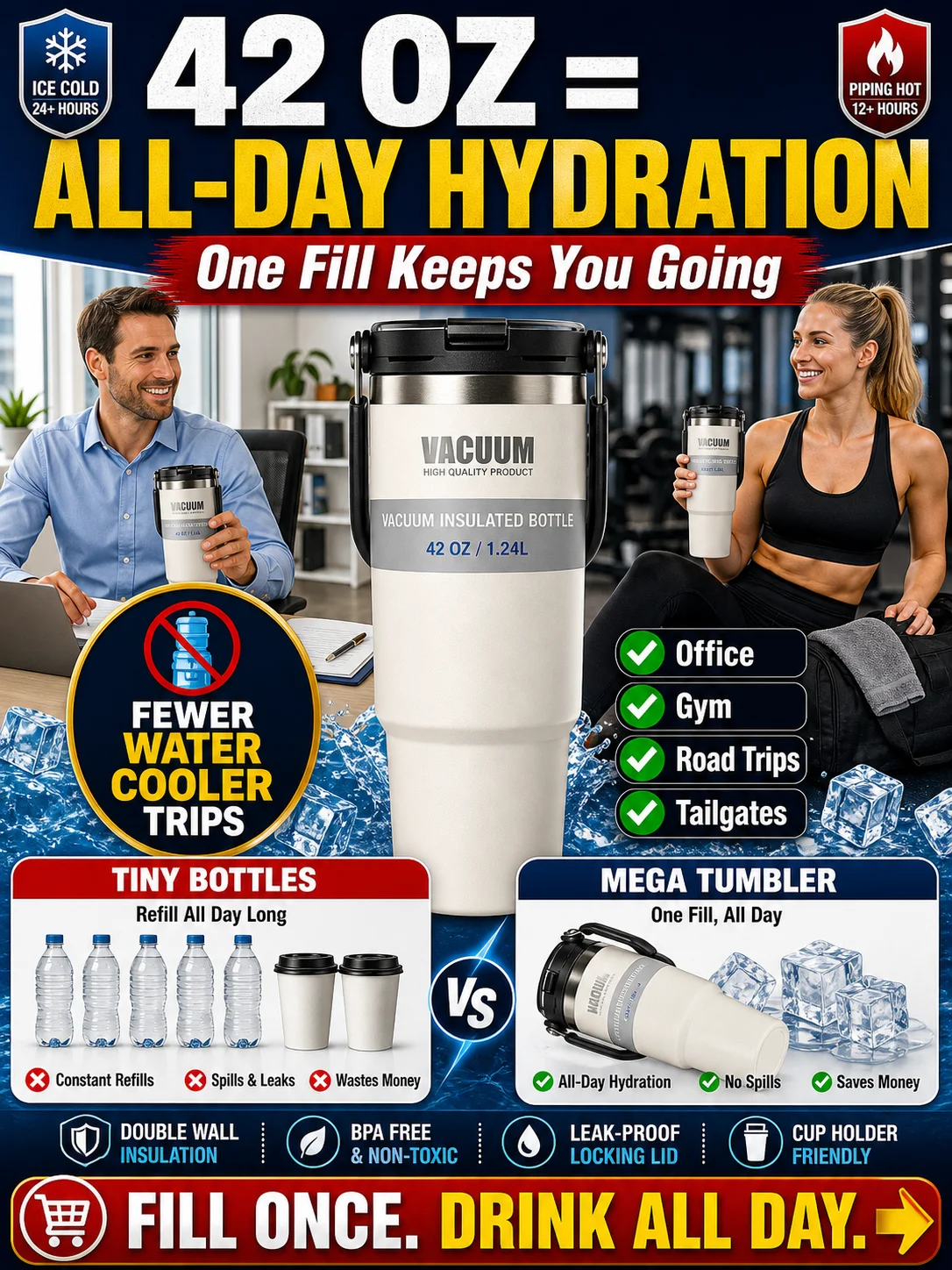 German Medical-Grade Water Bottle🧊Ice from Monday stays frozen until Friday?! ✨