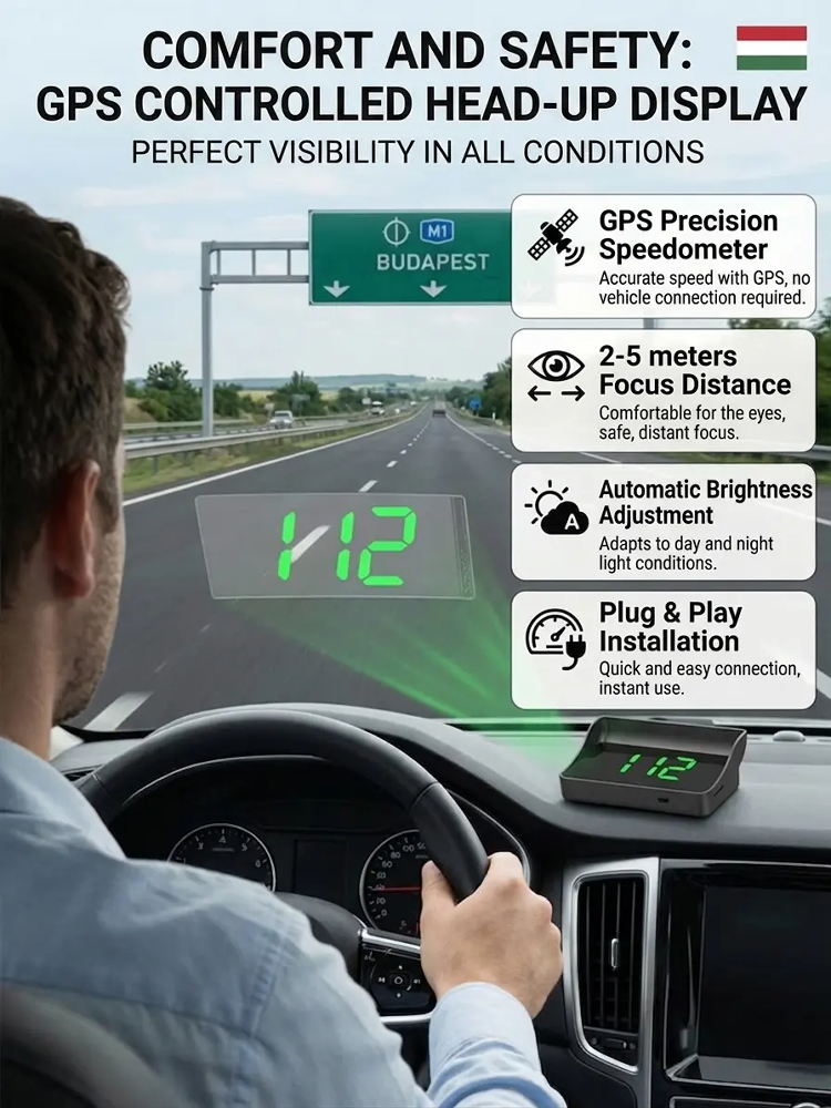 Free shipping🔥Smart AI HUD Display 🚗 | Fighter Jet Tech |Safe Night Vision 👁️