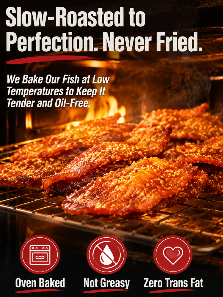 【200 pieces/pack】 Wild Alaskan Pollock Jerky - Honey Spicy Sesame | High Protein - No Preservatives 🎣🌶️