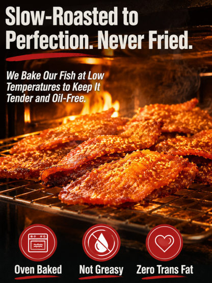 【200 pieces/pack】 Wild Alaskan Pollock Jerky - Honey Spicy Sesame | High Protein - No Preservatives 🎣🌶️
