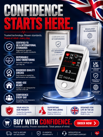 Medisana Pulse Oximeter - 💉 No injection required, blood sugar and blood pressure can be measured in 3-5 seconds!