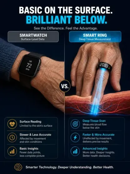 🚀 YOUR ENTIRE DAY OF HEALTH DATA — WRAPPED AROUND ONE FINGER! 💍⚡ The 24/7 Smart Health Ring That Tracks Your Body Day & Night — No Bulky Watch, No Complicated Routine, Just Continuous Insights While You Live and Sleep.