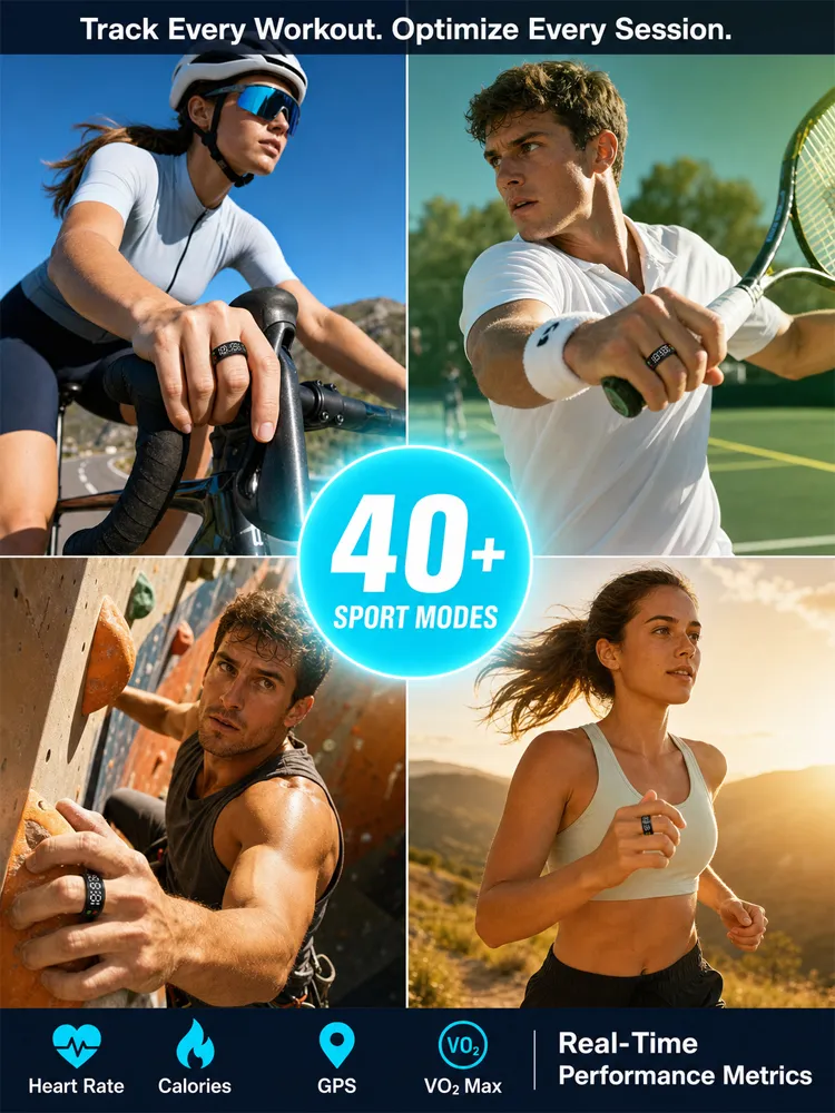 🚀 YOUR ENTIRE DAY OF HEALTH DATA — WRAPPED AROUND ONE FINGER! 💍⚡ The 24/7 Smart Health Ring That Tracks Your Body Day & Night — No Bulky Watch, No Complicated Routine, Just Continuous Insights While You Live and Sleep.