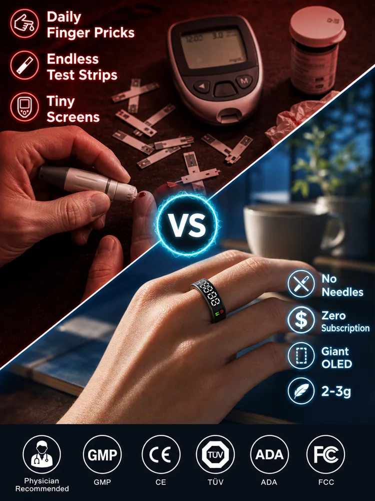 🚀 YOUR ENTIRE DAY OF HEALTH DATA — WRAPPED AROUND ONE FINGER! 💍⚡ The 24/7 Smart Health Ring That Tracks Your Body Day & Night — No Bulky Watch, No Complicated Routine, Just Continuous Insights While You Live and Sleep.