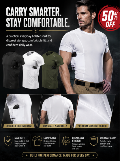 Concealed Carry Holster Shirt – Comfortable, Discreet & Built for Everyday Wear