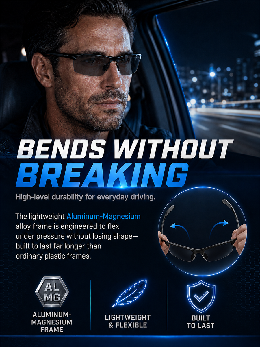 One Pair of Glasses for Day & Night Driving