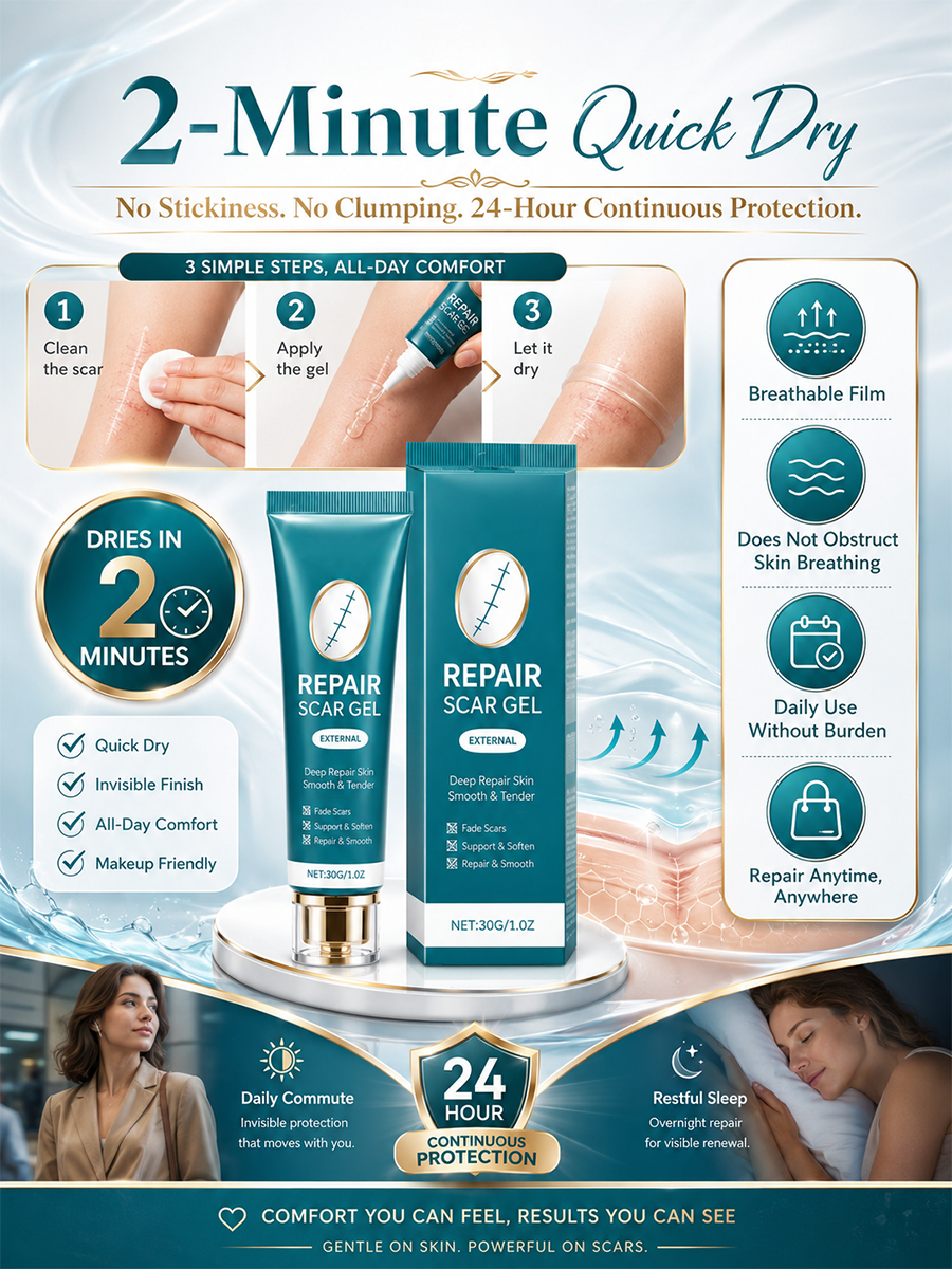 Medical Silicone Scar Repair Gel | Fade Scars & Restore Smooth-Looking Skin