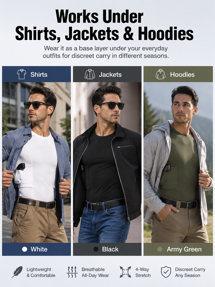 Concealed Carry Holster Shirt – Comfortable, Discreet & Built for Everyday Wear