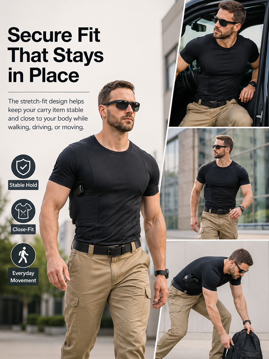 Concealed Carry Holster Shirt – Comfortable, Discreet & Built for Everyday Wear