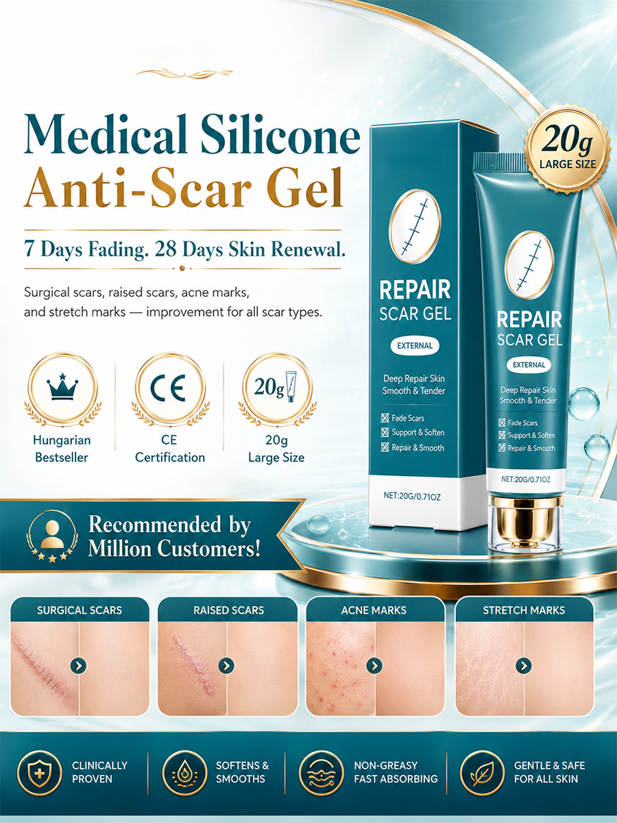 Medical Silicone Scar Repair Gel | Fade Scars & Restore Smooth-Looking Skin