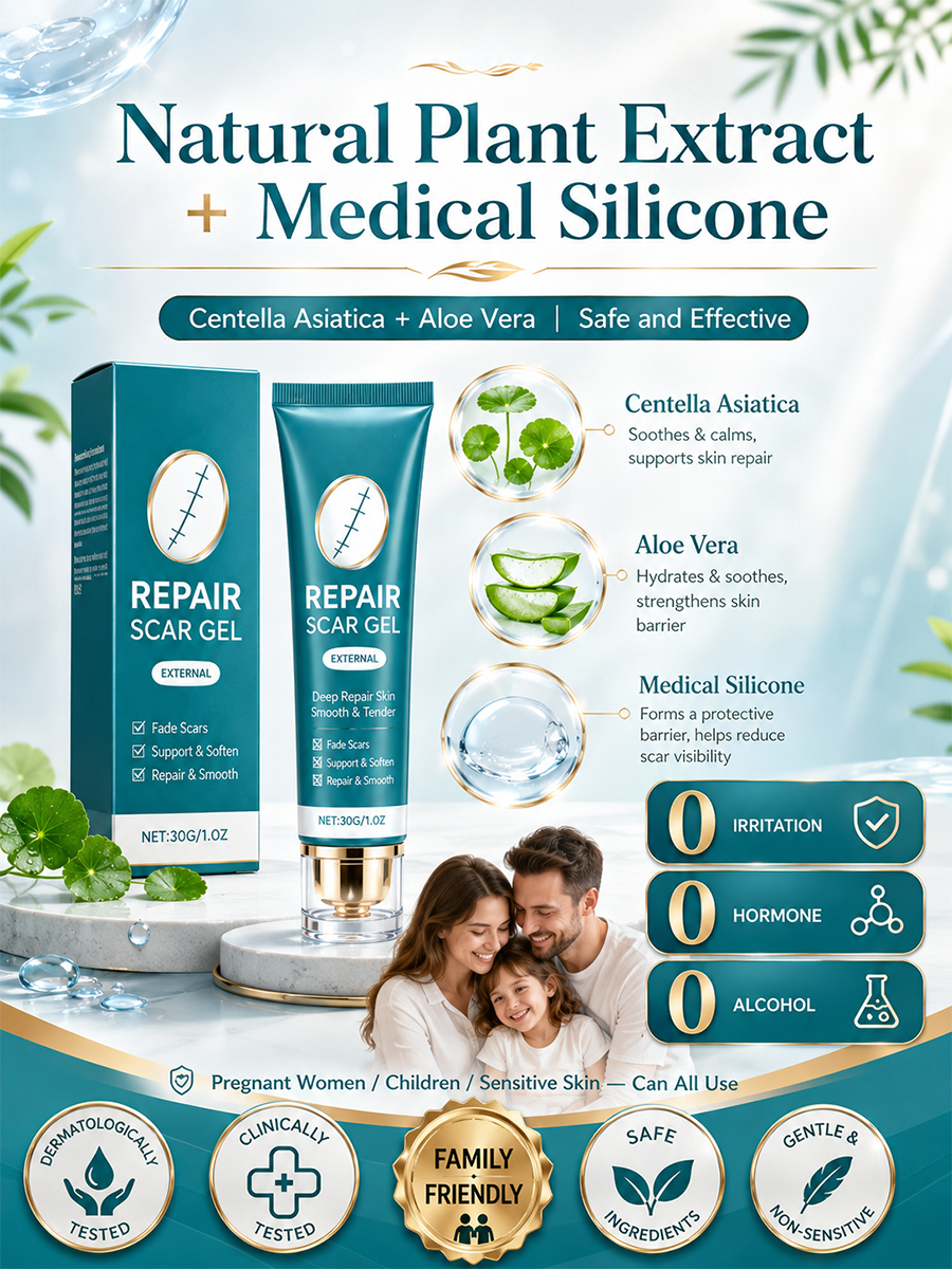 Medical Silicone Scar Repair Gel | Fade Scars & Restore Smooth-Looking Skin