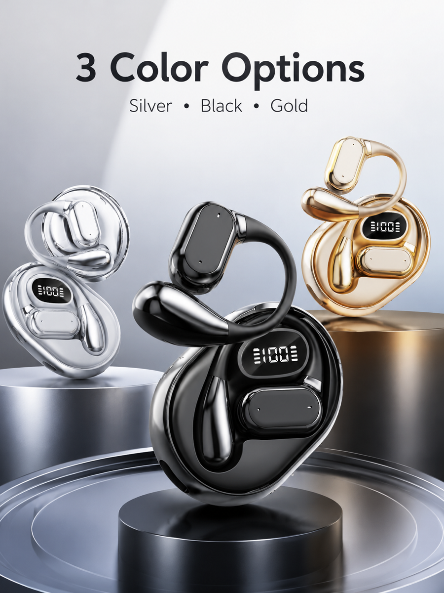 140 Languages AI Real-Time Translation Open Ear Wireless Earbuds | ENC Noise Reduction Translator Headset