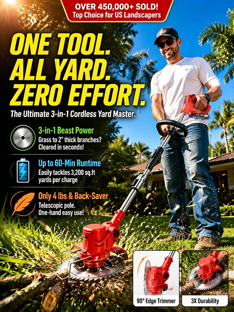 【Extra Long Battery Life】Electric Folding Lawn Mower ⚡⚡ Mows 200㎡ in just 10 minutes!