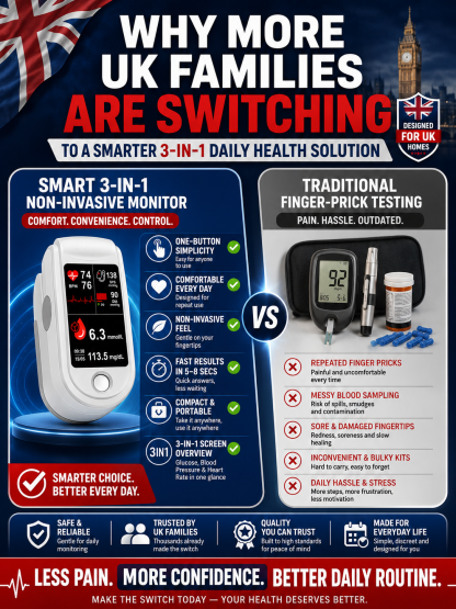 Medisana Pulse Oximeter - 💉 No injection required, blood sugar and blood pressure can be measured in 3-5 seconds!