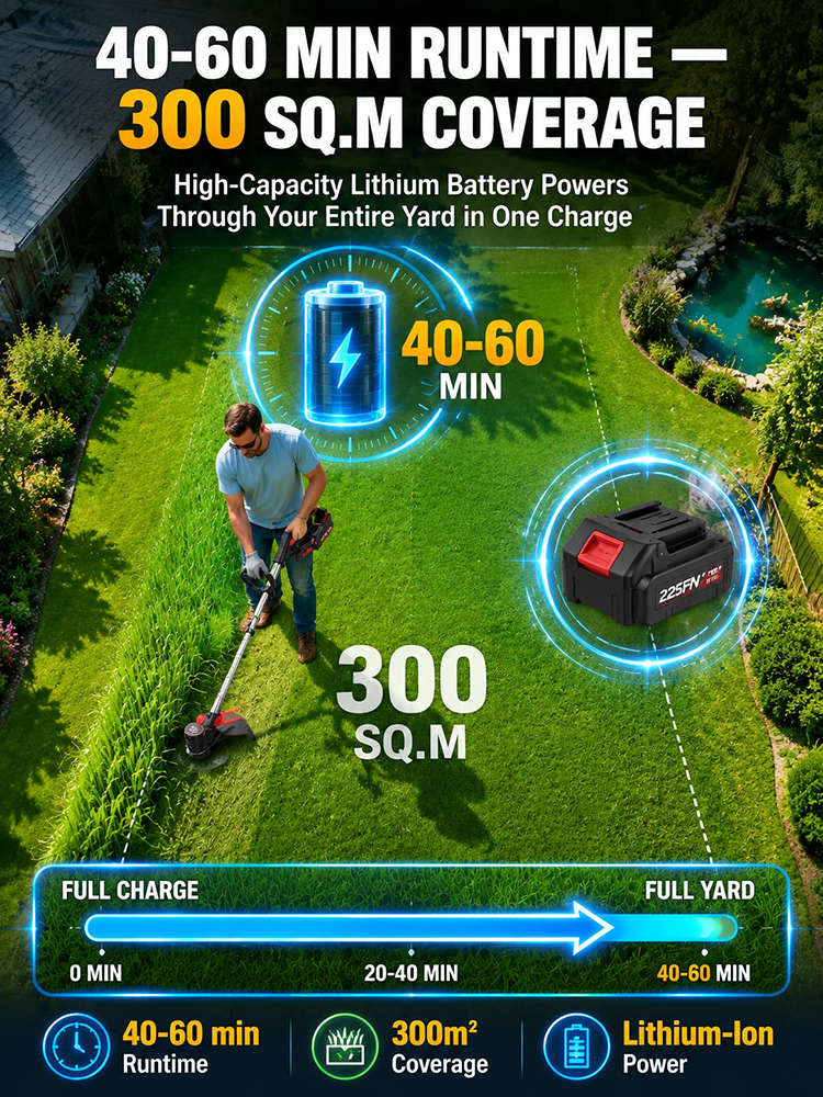 【Extra Long Battery Life】Electric Folding Lawn Mower ⚡⚡ Mows 200㎡ in just 10 minutes!