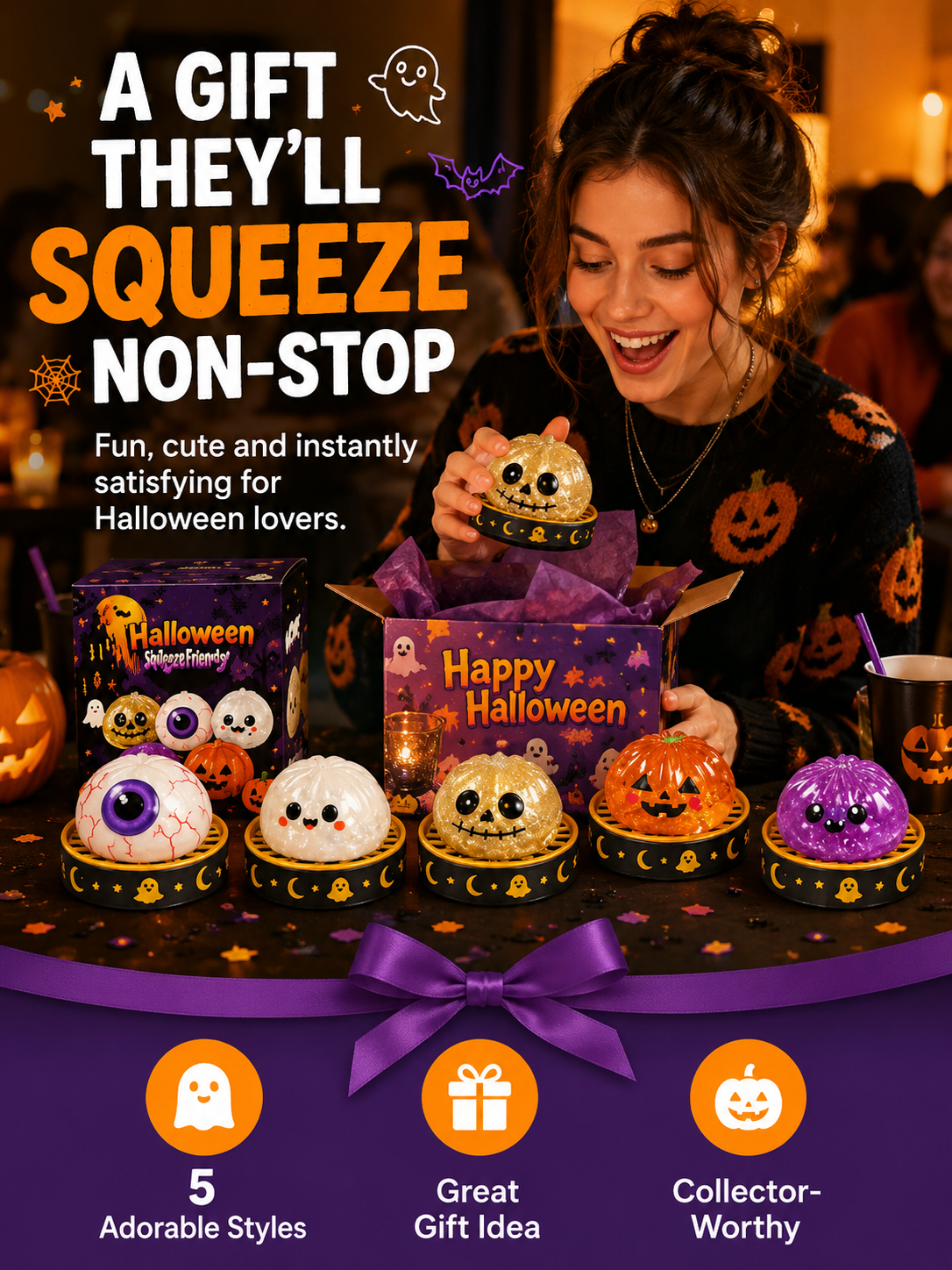 🎃 OPEN THE STEAMER — UNBOX A GLITTER DUMPLING SURPRISE YOU’LL WANT TO SQUEEZE ALL DAY! ✨ The Adorable Blind Box Squishy That Combines Sparkling Dumplings, Addictive Squeeze Fun and Collectible Surprises in One Tiny Steamer. 👻💥