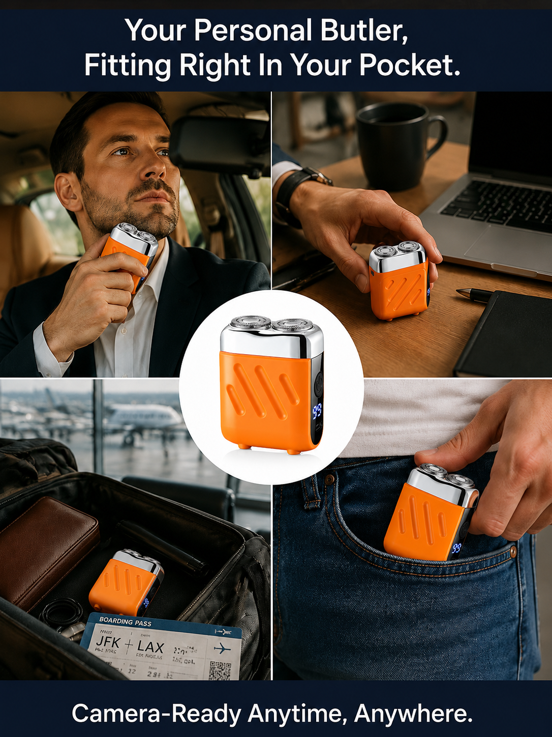 【German precision engineering, a best-selling shaver in Europe and America!】The new generation dual-head pocket shaver，Instant shaving, haircutting, and hair removal in just 1 second! Suitable for the whole family!