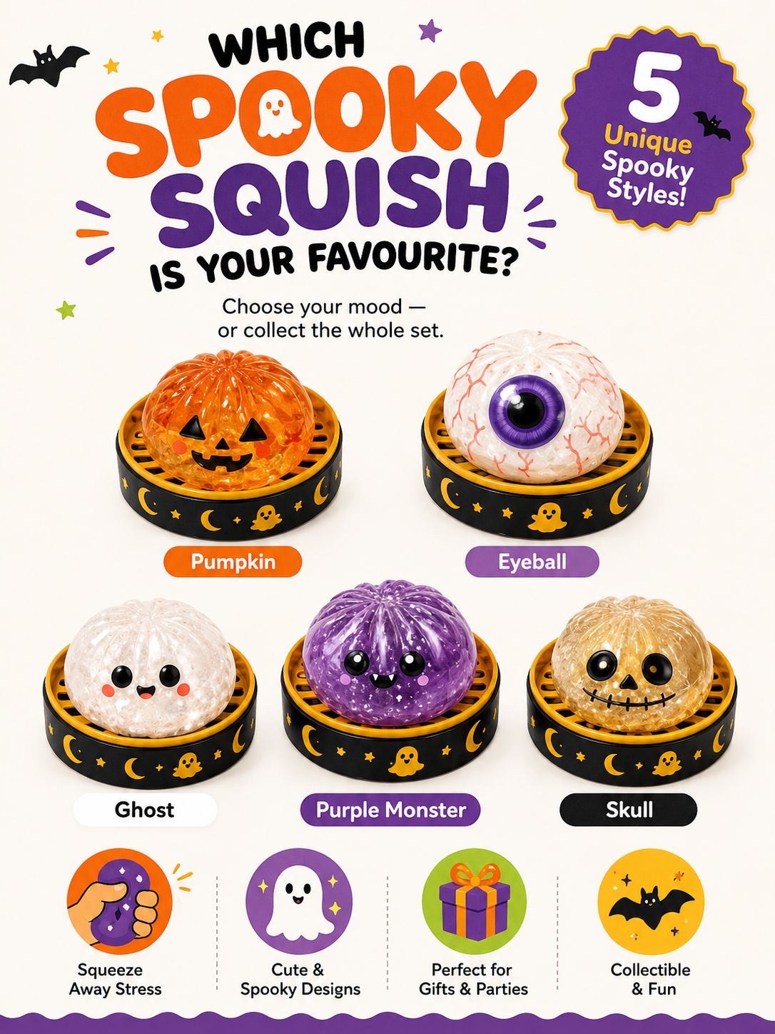 🎃 OPEN THE STEAMER — UNBOX A GLITTER DUMPLING SURPRISE YOU’LL WANT TO SQUEEZE ALL DAY! ✨ The Adorable Blind Box Squishy That Combines Sparkling Dumplings, Addictive Squeeze Fun and Collectible Surprises in One Tiny Steamer. 👻💥