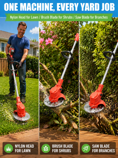 【Extra Long Battery Life】Electric Folding Lawn Mower ⚡⚡ Mows 200㎡ in just 10 minutes!