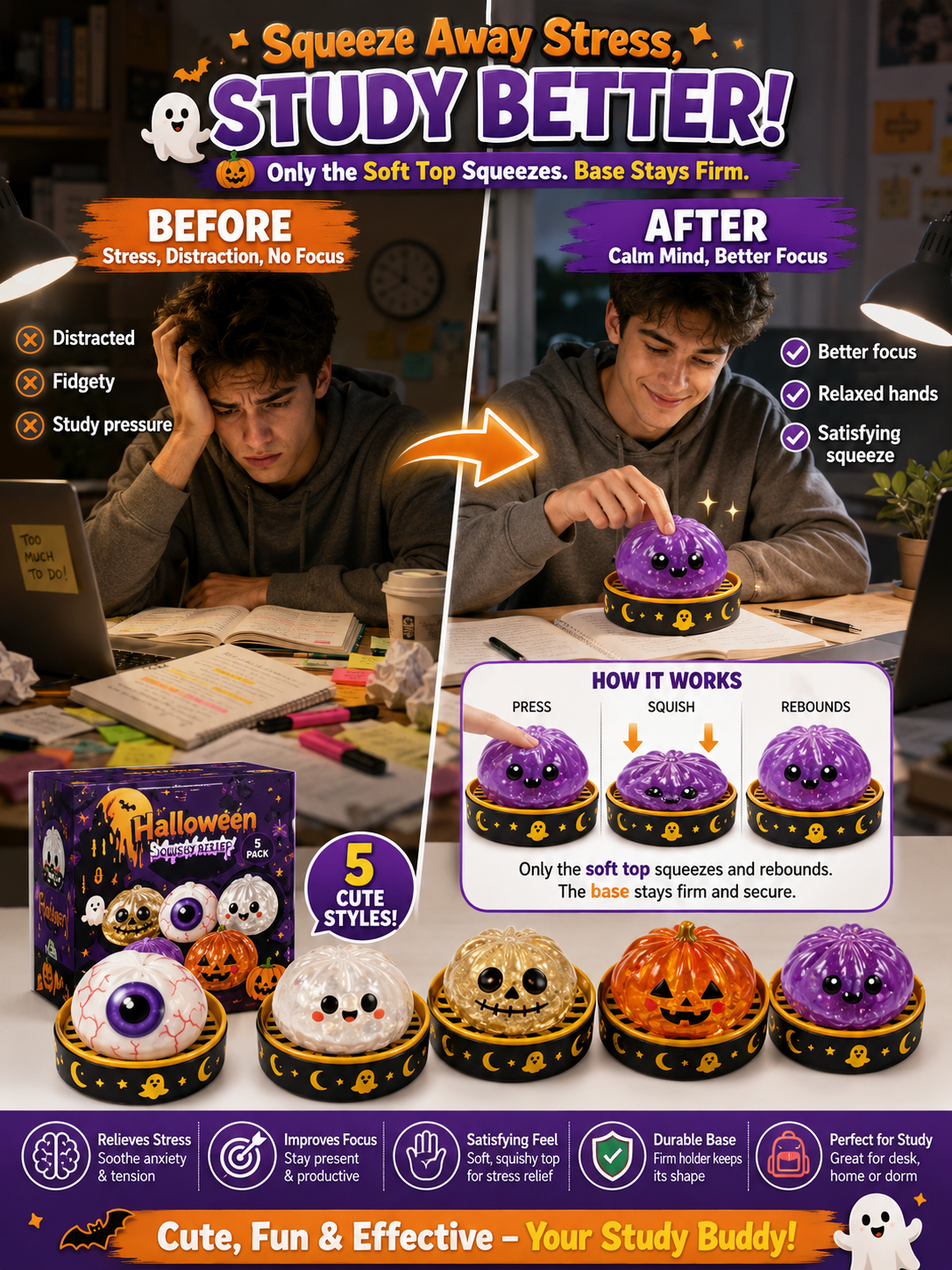 🎃 OPEN THE STEAMER — UNBOX A GLITTER DUMPLING SURPRISE YOU’LL WANT TO SQUEEZE ALL DAY! ✨ The Adorable Blind Box Squishy That Combines Sparkling Dumplings, Addictive Squeeze Fun and Collectible Surprises in One Tiny Steamer. 👻💥