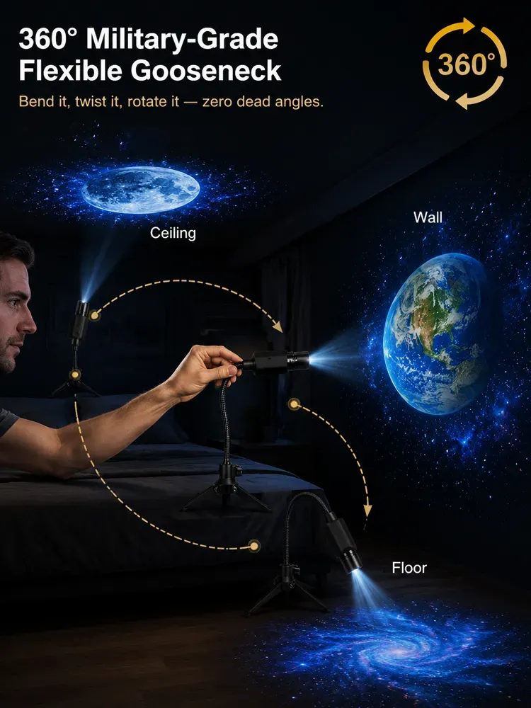 Creative Galaxy Projector⭐In just one second, you can transform your bedroom or car into a 360° dreamlike Galaxy world🪐