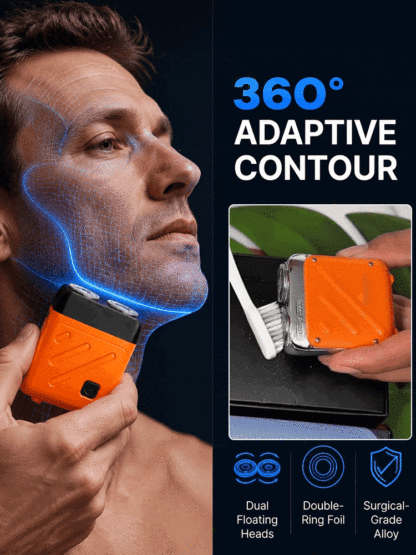 【German precision engineering, a best-selling shaver in Europe and America!】The new generation dual-head pocket shaver，Instant shaving, haircutting, and hair removal in just 1 second! Suitable for the whole family!
