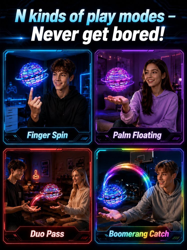 🚀 THROW IT. CONTROL IT. WATCH IT FLY BACK LIKE MAGIC! 🚀 Flynova Pro Magic Flying Ball — One Charge Keeps the Fun Going for Up to a Month While Every Throw Trains Your Hands, Eyes and Whole Body! 🌈⚡