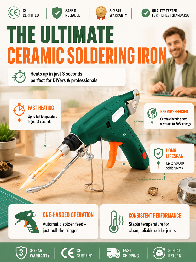 Ceramic core anti-surge temperature control industrial-grade soldering gun