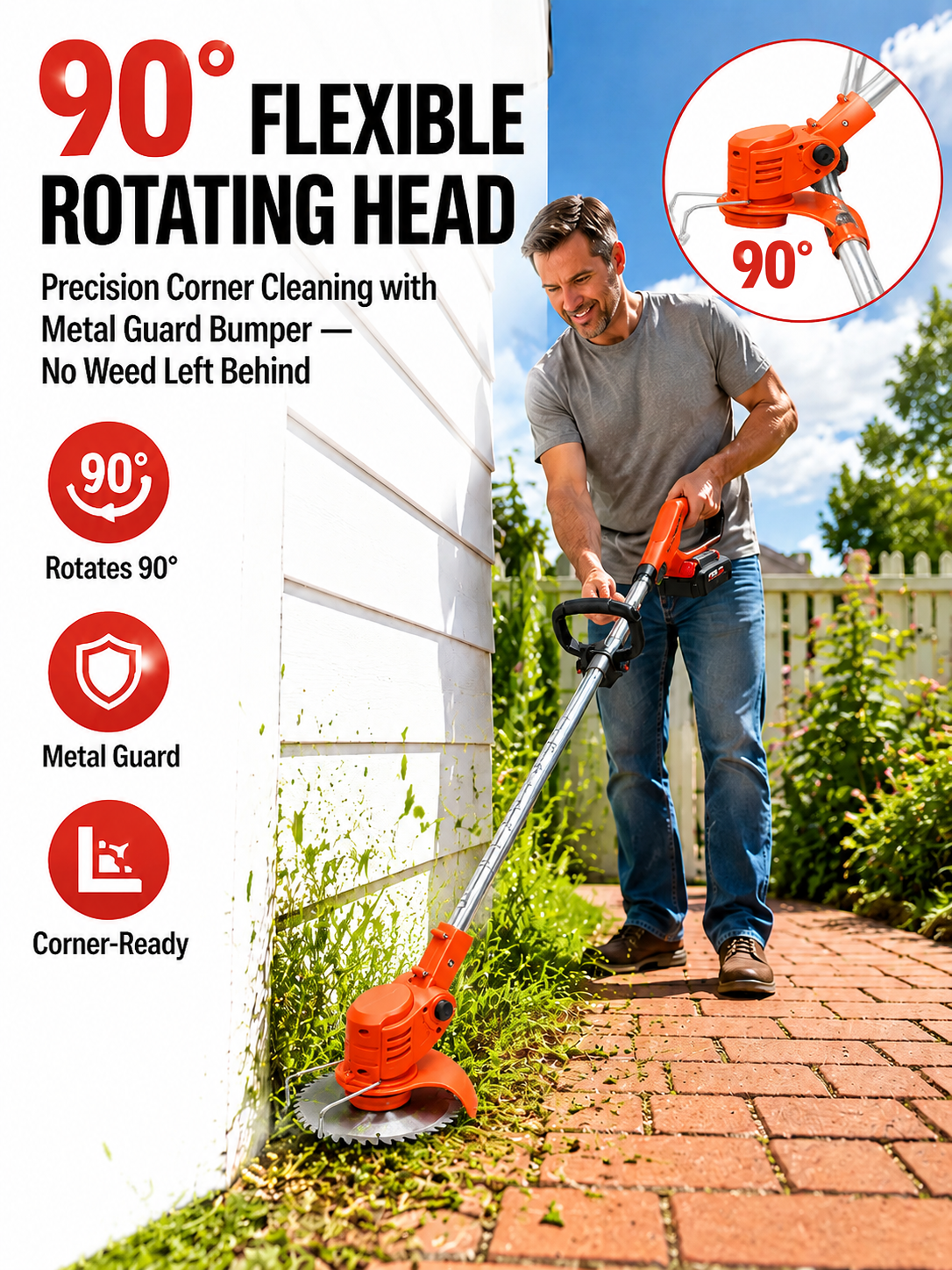 【Extra Long Battery Life】Electric Folding Lawn Mower ⚡⚡ Mows 200㎡ in just 10 minutes!