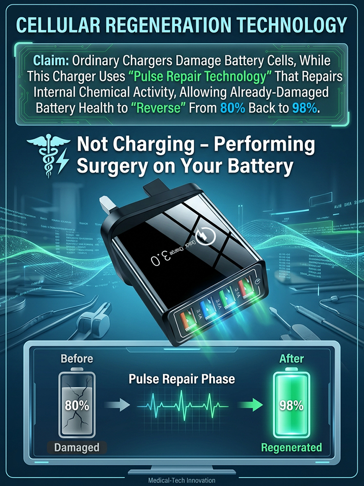 【Improve Your Phone's Battery Life】⚡Four-in-1 Travel Charger🚀 Make your 4-year-old smartphone charge faster than a new one