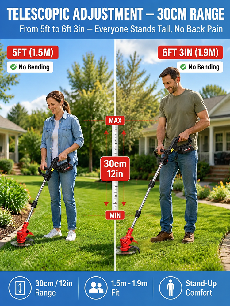 【Extra Long Battery Life】Electric Folding Lawn Mower ⚡⚡ Mows 200㎡ in just 10 minutes!