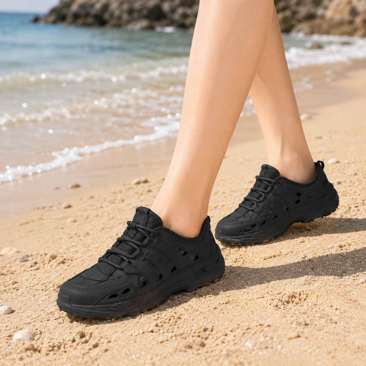Neue Herren-Clogs, rutschfeste EVA-Sohle, sommerliches Design, Sandalen mit dicker Sohle, atmungsaktive, luftige Herren-Slipper